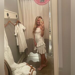 Francesca’s white grad dress